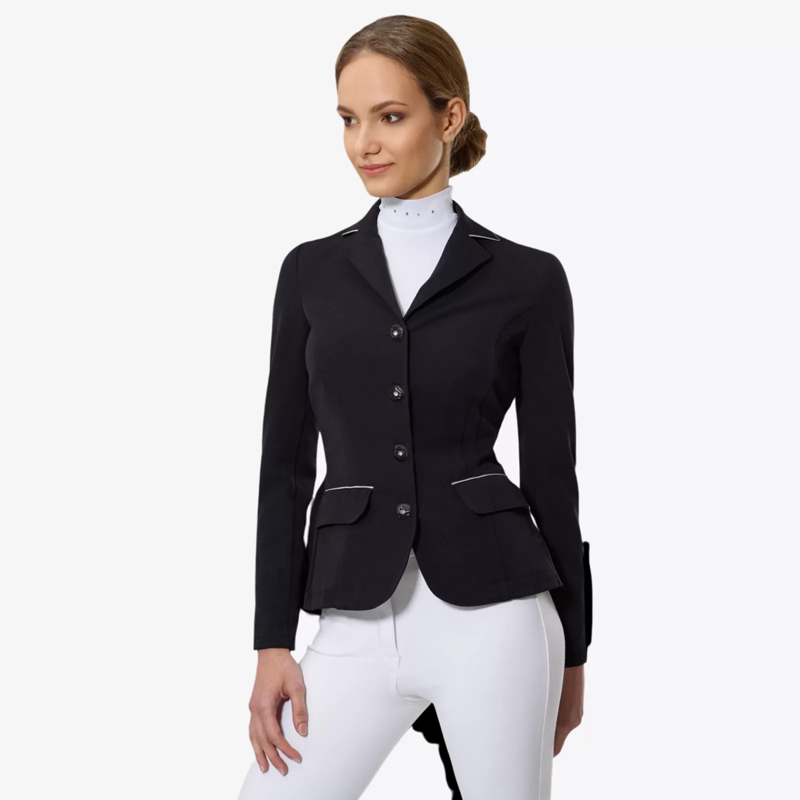 Fashion cavalliera Riding Softshell Show Jacket Crystal Purity Black