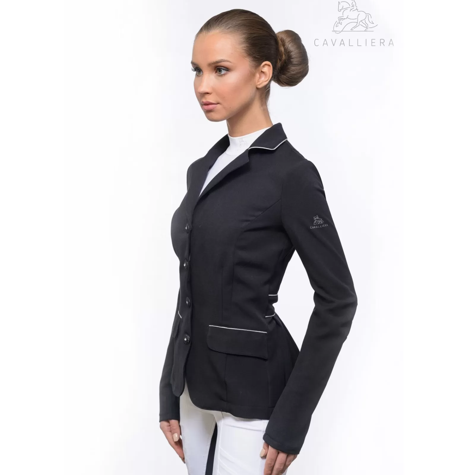 Fashion cavalliera Riding Softshell Show Jacket Crystal Purity Black