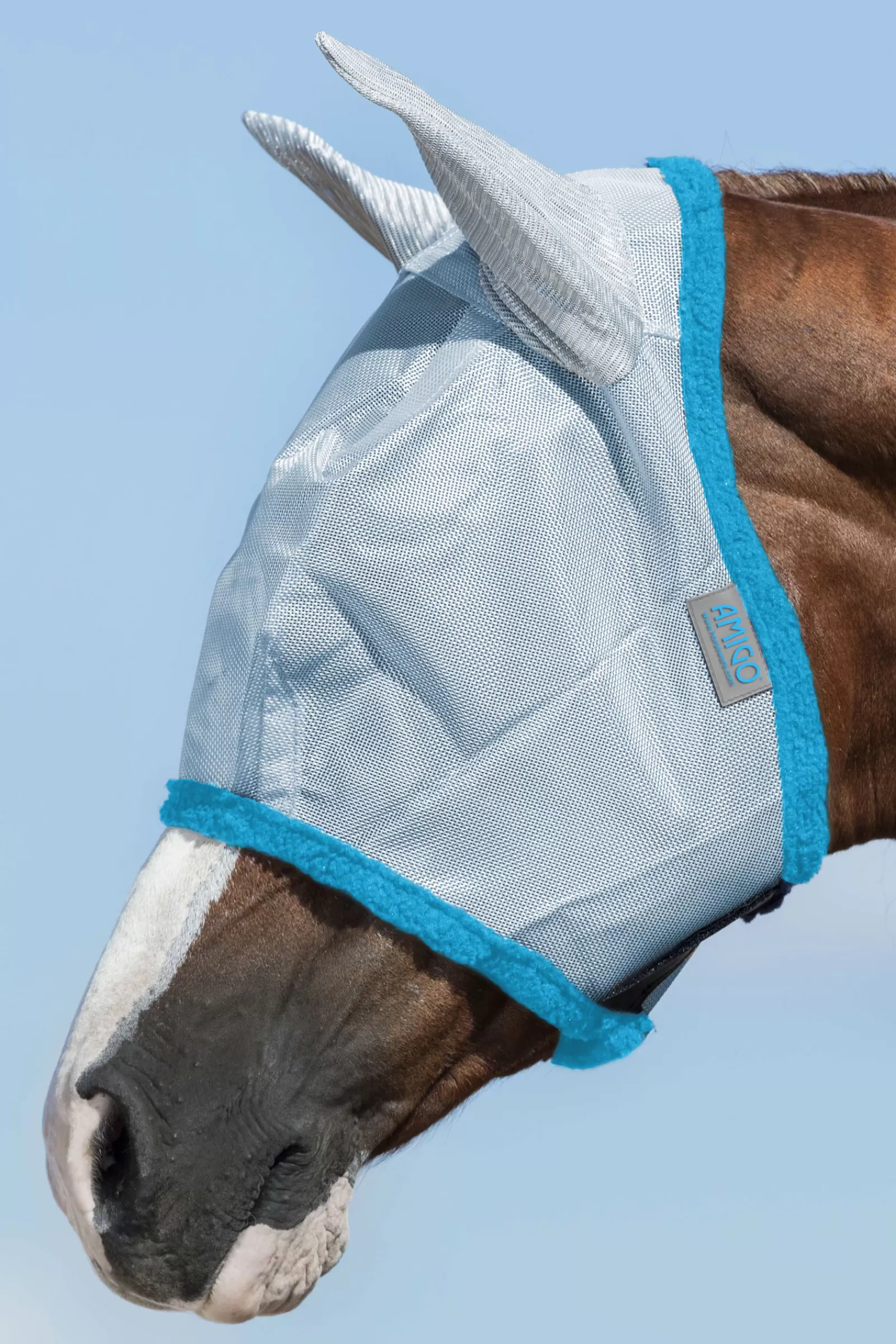 Online horseware Amigo Karpasmaski Baby Blue / Electric Blue