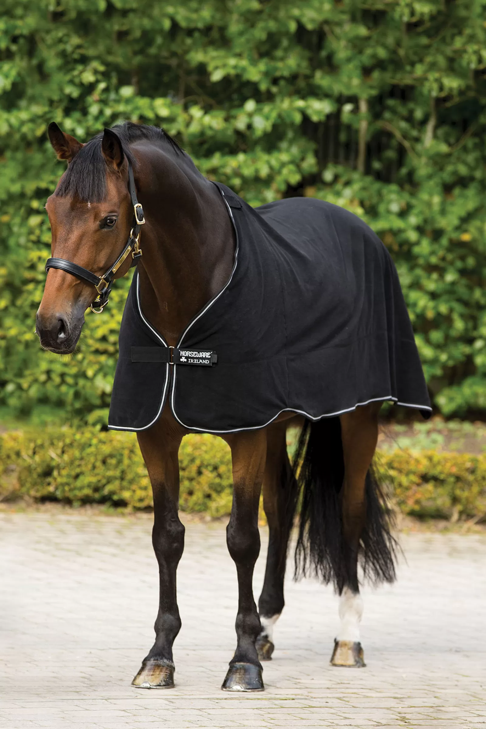 horseware Fleece Alusloimi, 300 G Black/Black/White New