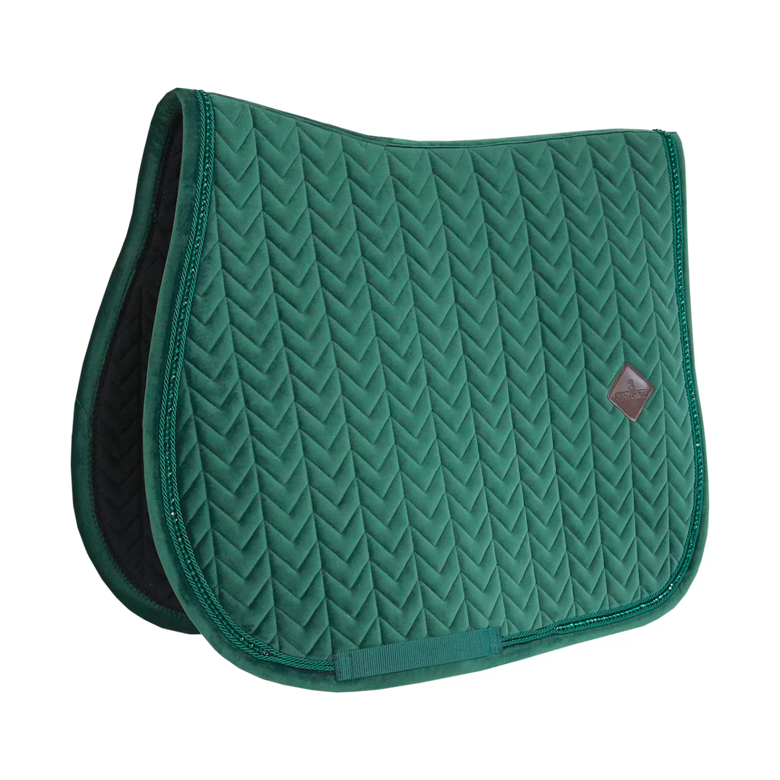 kentucky Horsewear Velvet Pearls Jumping Saddle Pad Green Flash Sale