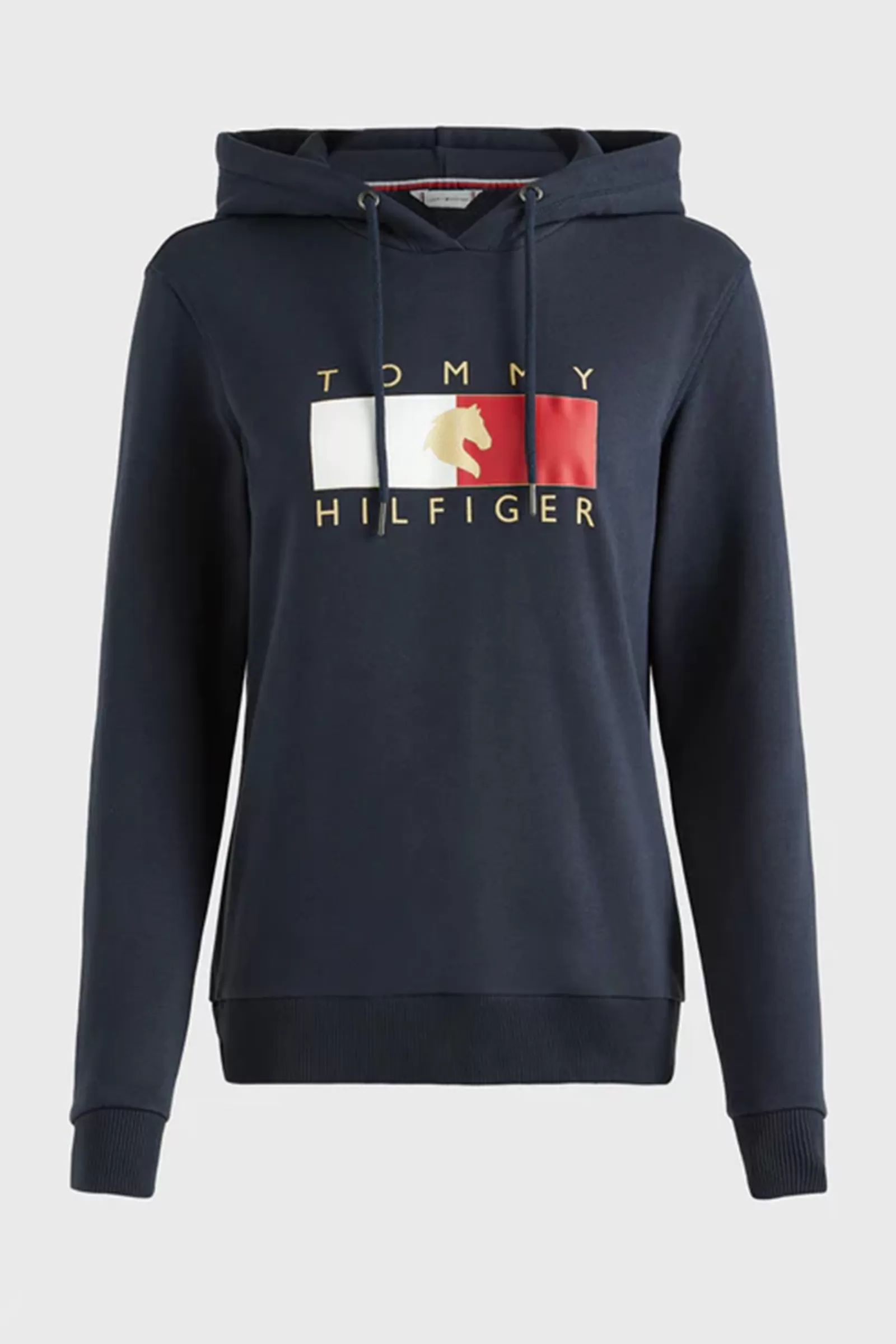 Hot tommyhilfigerequestrian Tommy Hilfiger Golden Style Naisten Huppari Desert Sky