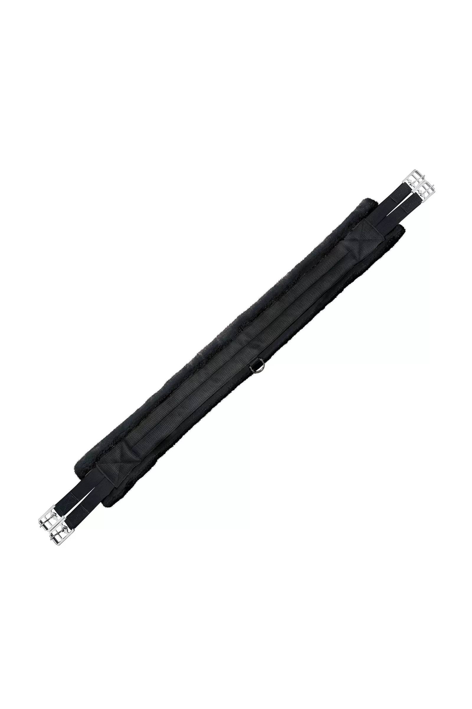 usg Nylon Long Girth With Faux Fur Padding Black/Black Store