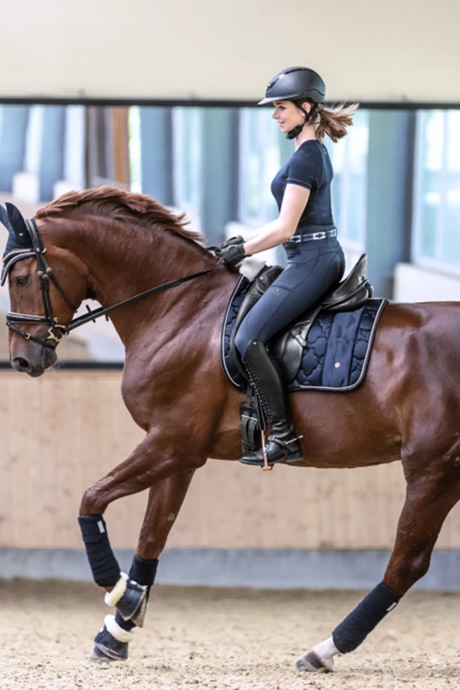 waldhausen Modern Rose Dressage Saddle Pad Navy/Rosegold Sale