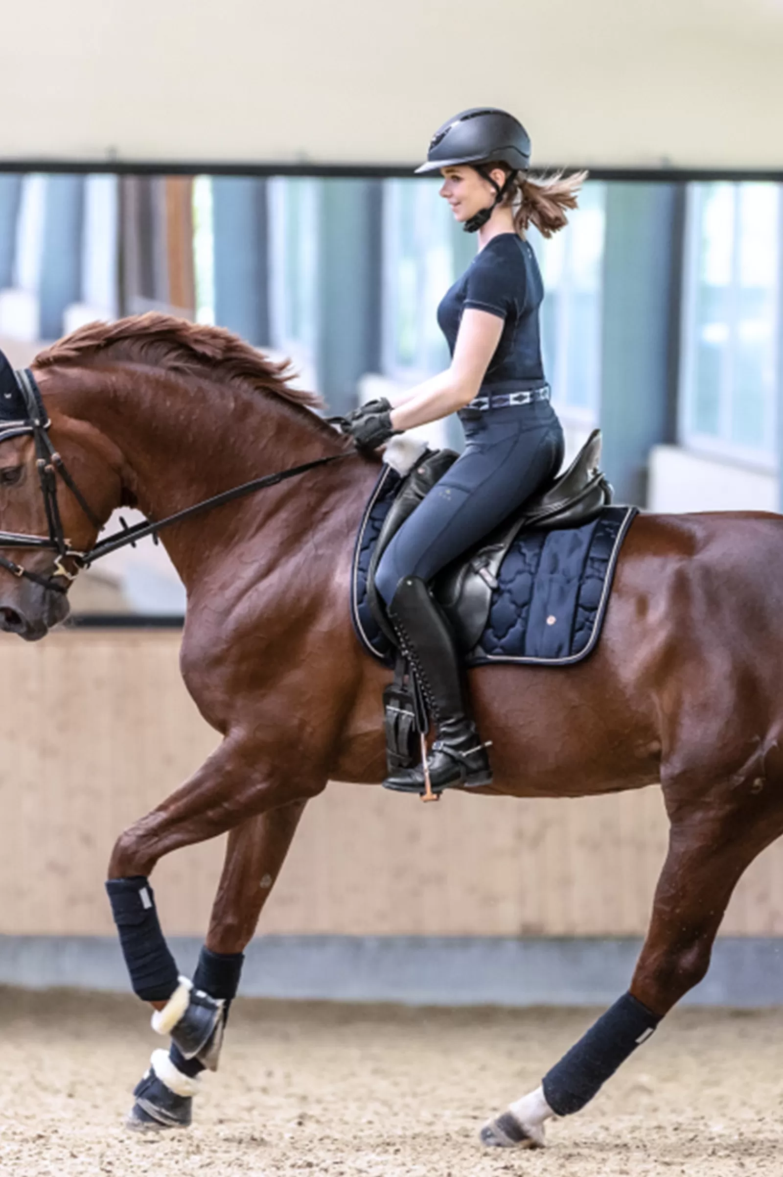 waldhausen Modern Rose Jumping Saddle Pad Navy/Rosegold Clearance